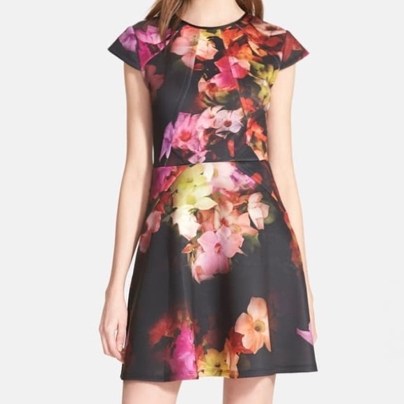 Ted Baker Dresses Ted Baker Embla Floral Print Neoprene Skater Dress Poshmark